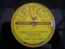 JERRY LEE LEWIS WHOLE LOTTA SHAKIN 78 RPM RECORD ON SUN