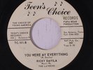 RICKY DAVILA & LAVEERS: You Were My Everything 45 (playable warp) rare Soul