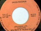 rare Soul Funk 45 BILLY MARTIN it's your life ONION