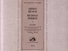 COLH 41/ BRAHMS SONATAS/ ADOLF BUSCH,violin/ R. SERKIN