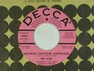 THE WHO 45 ANYWAY, ANYHOW, ANYWHERE   DECCA dj