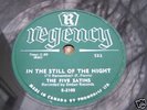 Rare Five Satins Doo Wop 78 Still Of The Night NM Beaut