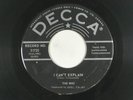 THE WHO 45 I CAN'T EXPLAIN  CANADIAN DECCA