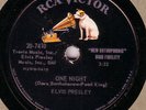 ELVIS PRESLEY 78 ONE NIGHT RCA 7410 last issued in US