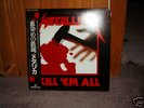 METALLICA-KILL 'EM ALL-JAPAN-LP-W/OBI & INSERT-NM-RARE