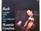 Maurice GENDRON / Bach Suites.. Philips A-L 3 LP box