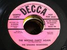 RARE GROUP VOCAL Singing Wanderers The Wrong Party...45