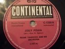 FRANK YANKOVIC-TOO FAT POLKSLOVENIAN 78RPM POLKA RECORD