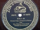 Zonophone 5911 Miss Florence Ethel Smith in E 1908