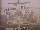 THOMAS LEER PRIVATE PLANE RARE ORIGINAL STAMPED LABELS