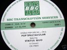Status Quo  1973 BBC TRANSCRIPTION DISC NMINT