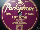 Valaida Snow: I Got Rhythm - Chloe. Parlophone F 1048.