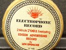 EDISON CYLINDER ADVERTISING RECORD by LEN SPENCER