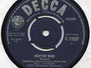 DOCTOR WHO theme BBC (1st issue DECCA) Ron Grainer 1964