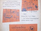 ADOLF BUSCH Solo ISTOMIN Bach   1950 COLUMBIA ML 4309