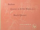 BUSCH QUARTET Brahms   USA 1950 COLUMBIA ML 4330 - NEW
