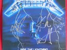 Metallica Ride The Lightning LP signed by all in 1988
