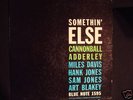 CANNONBALL ADDERLEY On BLUE NOTE Somethin' Else LP