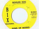 Rare FUNK 45  - Sons of Moses - DEVILLED EGG - Beats