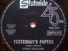 CHRIS FARLOWE 45 Yesterdays Papers OZ 45 ROLLING STONES