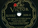 Victor 24284 BEN POLLACK OR Two Tickets To Georgia E+