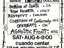 rare orig NYHC punk flyer AF,COC, RAW POWER hardcore 83