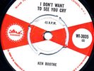 Ken Boothe I Don't Want To See You Cry rare UK Island