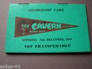 *BEATLES RARE 1964 CAVERN CLUB MEMBERSHIP CARD*