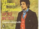 BATTISTI Lucio 45T SP  LES JARDINS DE SEPTEMBRE   RARE
