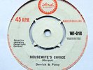 DERRICK & PATSY: HOUSEWIFE'S CHOICE 1962 ISLAND 45 EX