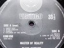 Black Sabbath MASTER OF REALITY UK LP SWIRL W/POSTER M-
