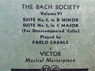 Pablo Casals BACH CELLO SUITES Nos. 2&3 78RPM Set RARE
