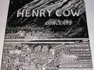 HENRY COW 'CONCERTS' 1976 DLP EX/EX