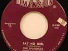 THE SPANDELLS 45 DIMENSION 1041 VG++ 1964 SAY NO GIRL