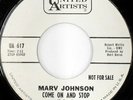 rare Northern Soul 45 MARV JOHNSON come on and stop