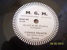 near mint CONNIE FRANCIS Believe In Me ONE SIDE DEMO 78