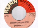 Barbara West on Ronn Northern Soul 45 Hear