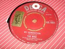 THE WHO MY GENERATION RARE EXPORT UK DECCA AD 1001