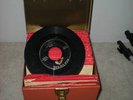 vintage 45 records and original case