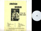 JONATHAN RICHMAN For All Modern Lovers LIVE LP no TAKRL