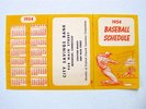 mint 1954 NY baseball schedule Yankees Dodgers Giants