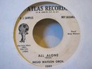 MOJO WATSON ORCH on ATLAS all alone PROMO BLUES 45 959