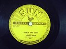 JOHNNY CASH SUN 78RPM I WALK THE LINE GET RHYTHM VG+'56