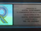 Metallica Ride The Lightning Platinum AWARD rare mint