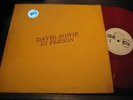DAVID BOWIE - IN PERSON    LIVE   RED VINYL LP  RARE