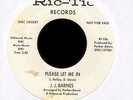 J.J. Barnes on Ric-Tic Rare Promo Northern Soul 45 Hear