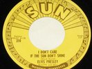 Original Sun Elvis Presley 45 I Don't Care 210 Rock