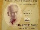 FURTWANGLER BEETHOVEN sym. n° 3 RARE  UK HMV ALP 1060