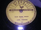 RARE ANTIQUE 78RPM CARL PERKINS BLUE SUEDE SHOES RECORD