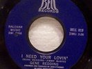 45 Northern Soul GENE REDDING I Need Your Lovin'  1969